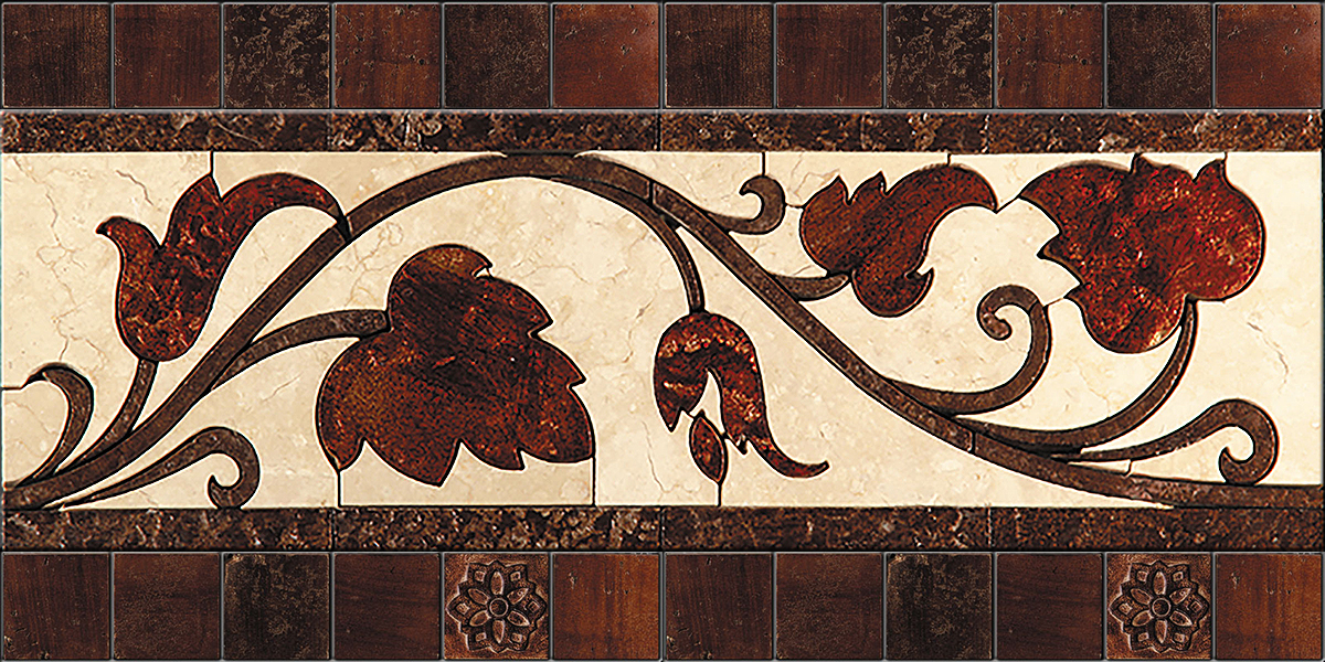 БОРДЮР ИЗ МРАМОРА GR-4 SKALINI FLORAL GR4 - Вид №1