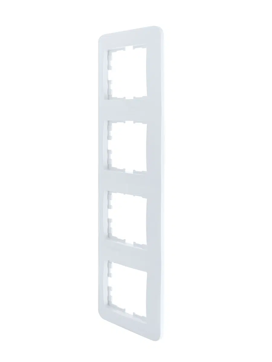 ASTI Рамка 4-ая вертикальная б/вст белая LEZARD 7081-0200-154 - Вид №3