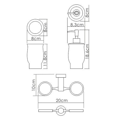 K-24289 Держатель стакана и дозатора WasserKRAFT  - Вид №1