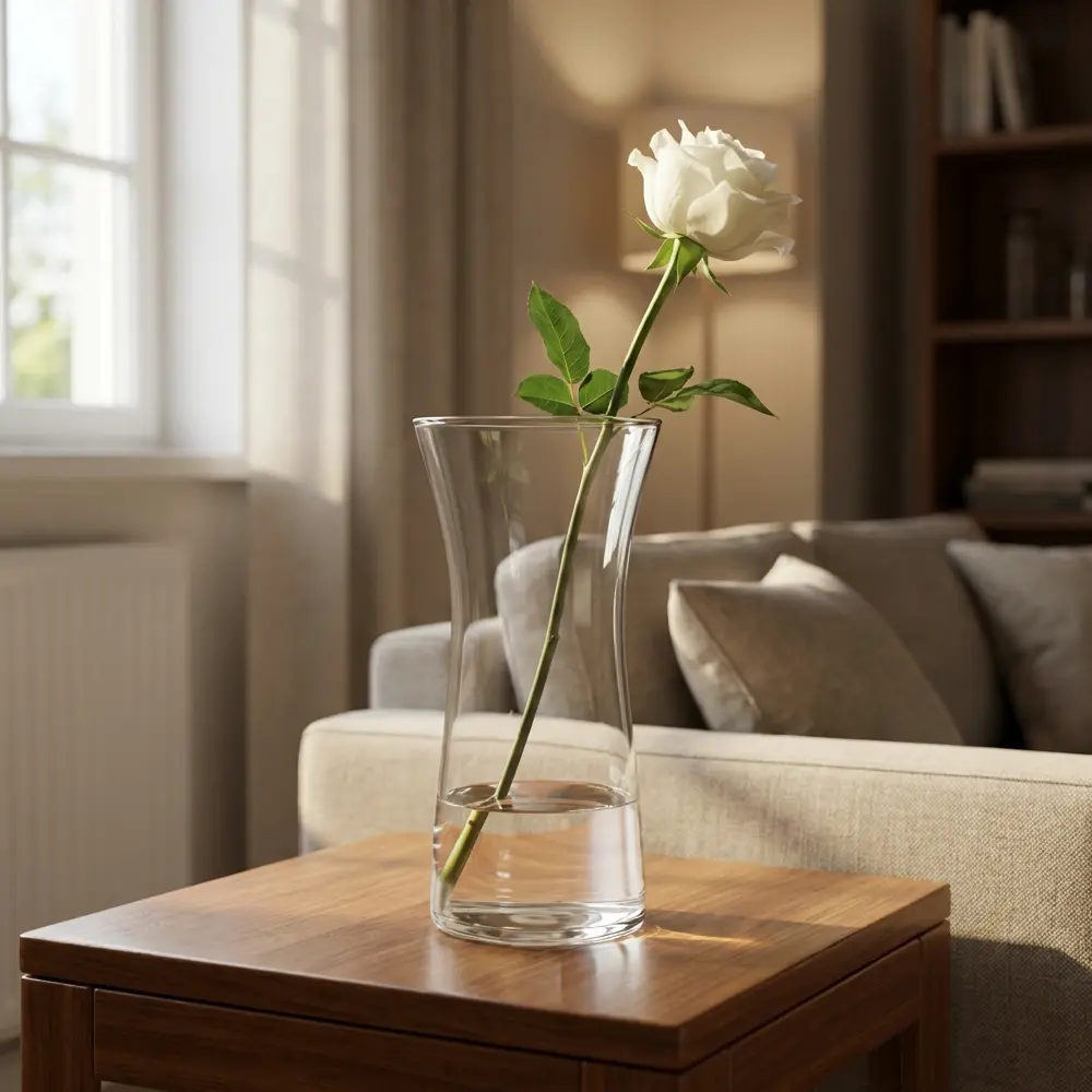 Ваза Simax Rose стекло цвет прозрачный 20 см 89456087 STLM-2015286 Santreyd 