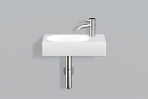 4295000401 Умывальник, wt.xxs450h.l, белая, противомикробное Alape серия XXS (Fusion.S)