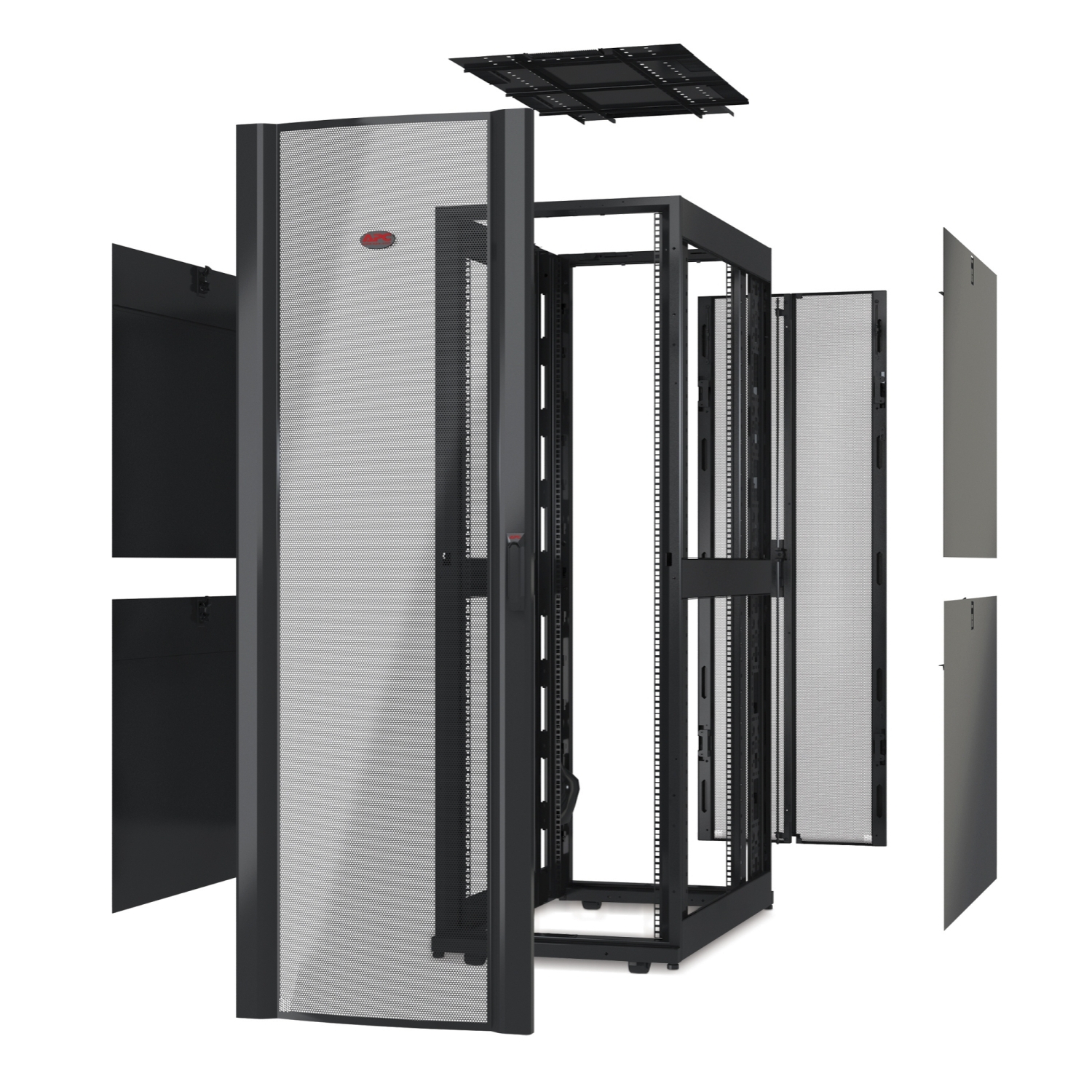 AR3157X610 Шкаф NetShelter SX 48U 750х1070мм, без дверей, черный Schneider Electric 
