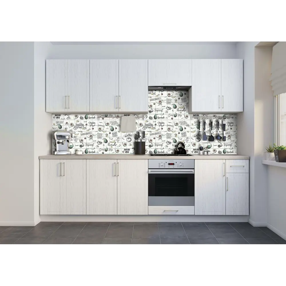 Листовая панель ПВХ Фуэрте белый макси 960x480x3 мм 0.47 м² 86273187 STLM-2184545 Santreyd  - Вид №5