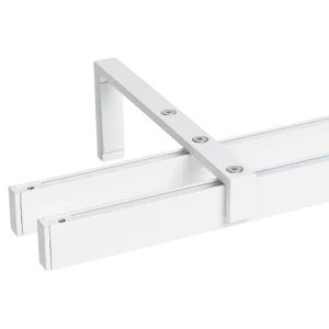 Настенный карниз раздвижной двухрядный Orbis Mini 160 см металл цвет белый матовый