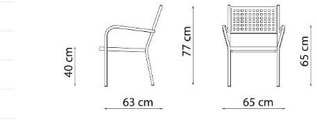Vermobil Садовое кресло из металла Alice Ch600 - Вид №2