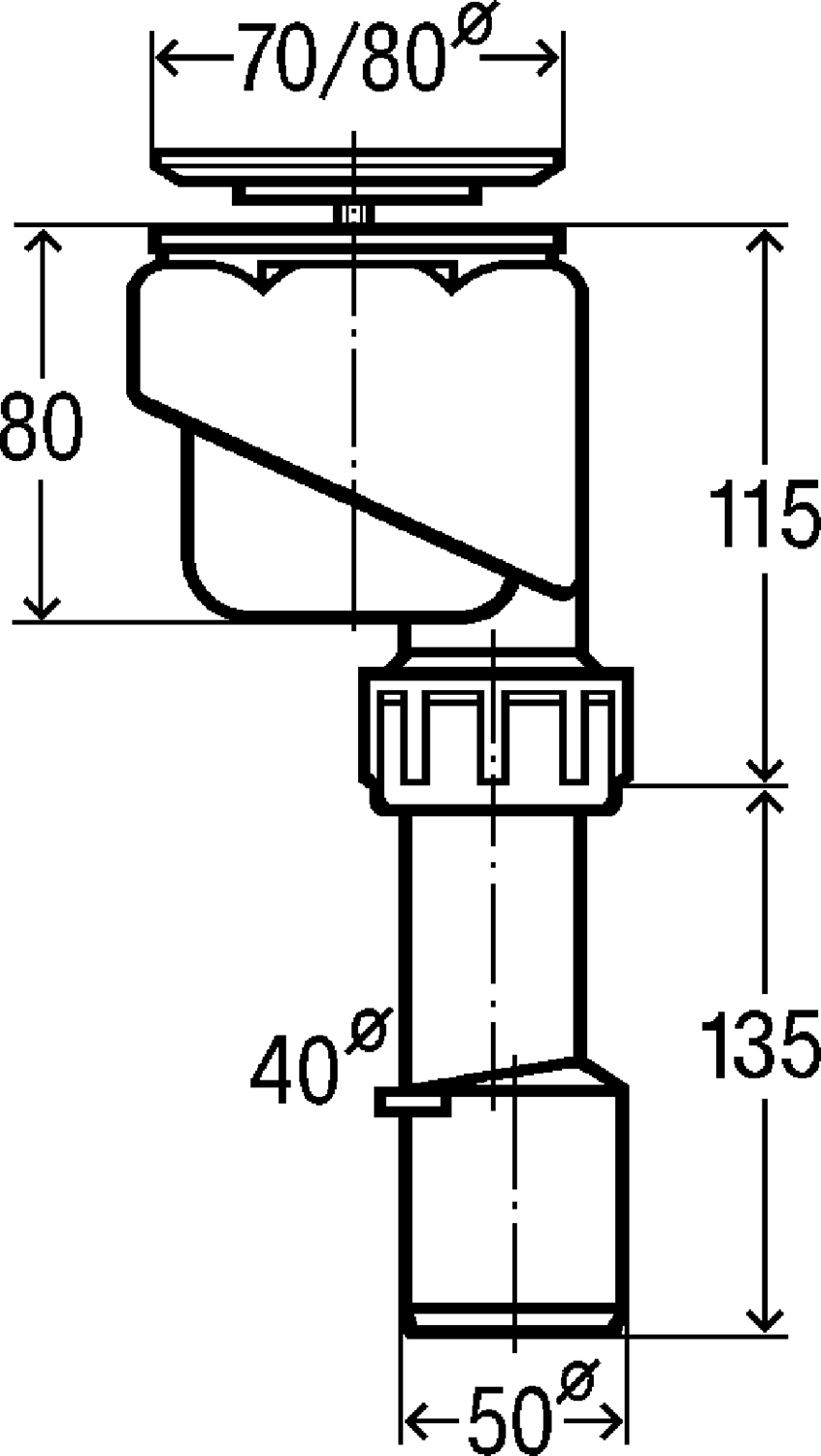 Канализационная арматура  Сифоны для ванн и душевых поддонов  Сифоны для душевых поддонов VIEGA 279 226 Модель 6929.21 Santreyd  - Вид №2