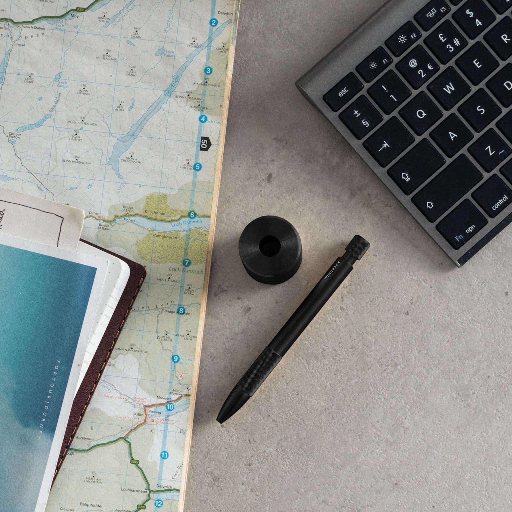 W206BST Держатель для ручек/карандашей - черная сталь Wingback  - Вид №3