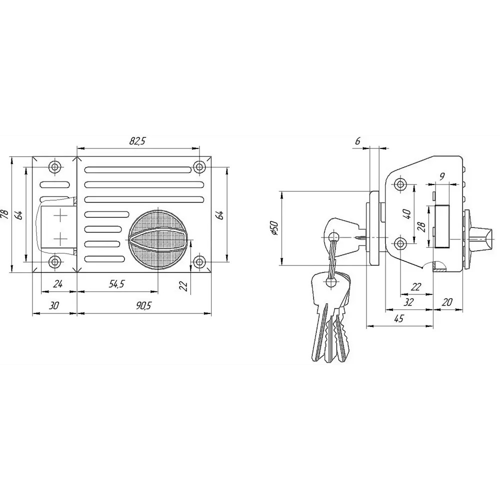 ЗЕНИТ ЗН1-2.1 — Накладной замок для надёжной защиты помещений 89057050 STLM-0901741 - Вид №7