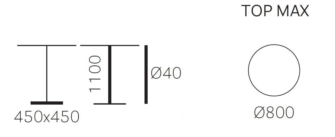 Стальной круглый стол для контракта Pedrali Stylus ARCH-00097960 - Вид №2