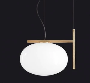 Oluce Подвесной светильник прямого света из опалового стекла Alba