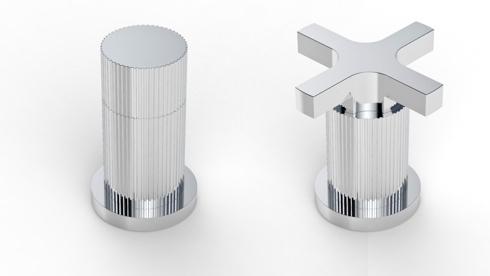 Смеситель для раковины с 3 отверстиями и отдельными розетками RUBINETTERIE STELLA ARCH-00085383 - Вид №3