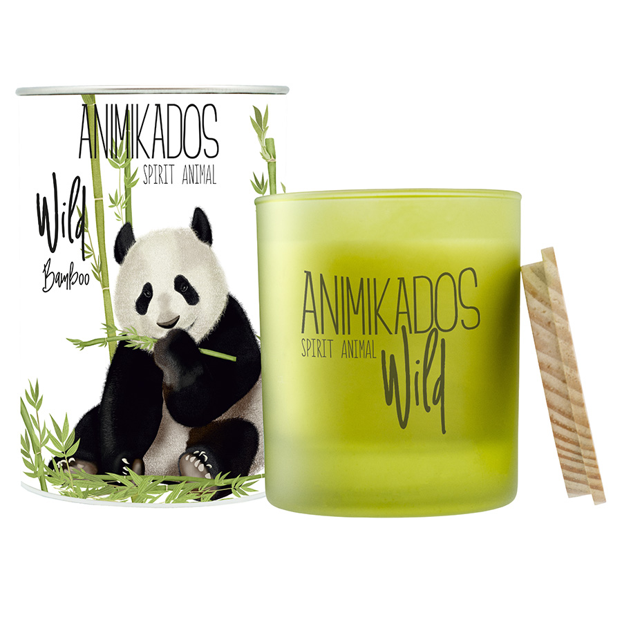 VV040BMAW Свеча ароматическая wild panda, Бамбуковый, 40 ч Ambientair 