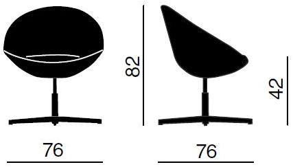 Quadrifoglio Мягкое кресло с 4-мя спицами Agio sun-id-1478853 - Вид №2