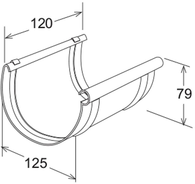 First Corporation Простое двухсистемное соединение для желоба First plast Gn125r - Вид №1