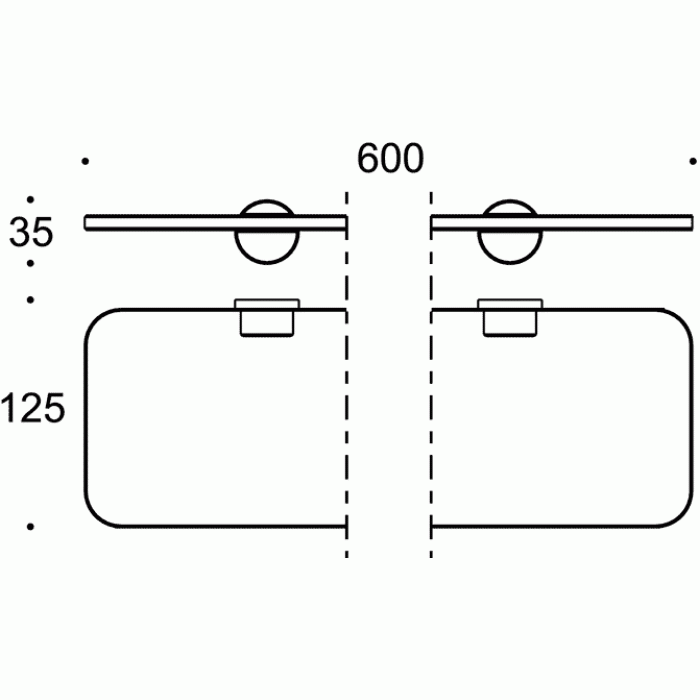 W4916 Полка 60 см COLOMBO PLUS Colombo Design - Вид №2