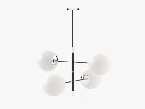 Подвесной светильник из нержавеющей стали и стекла