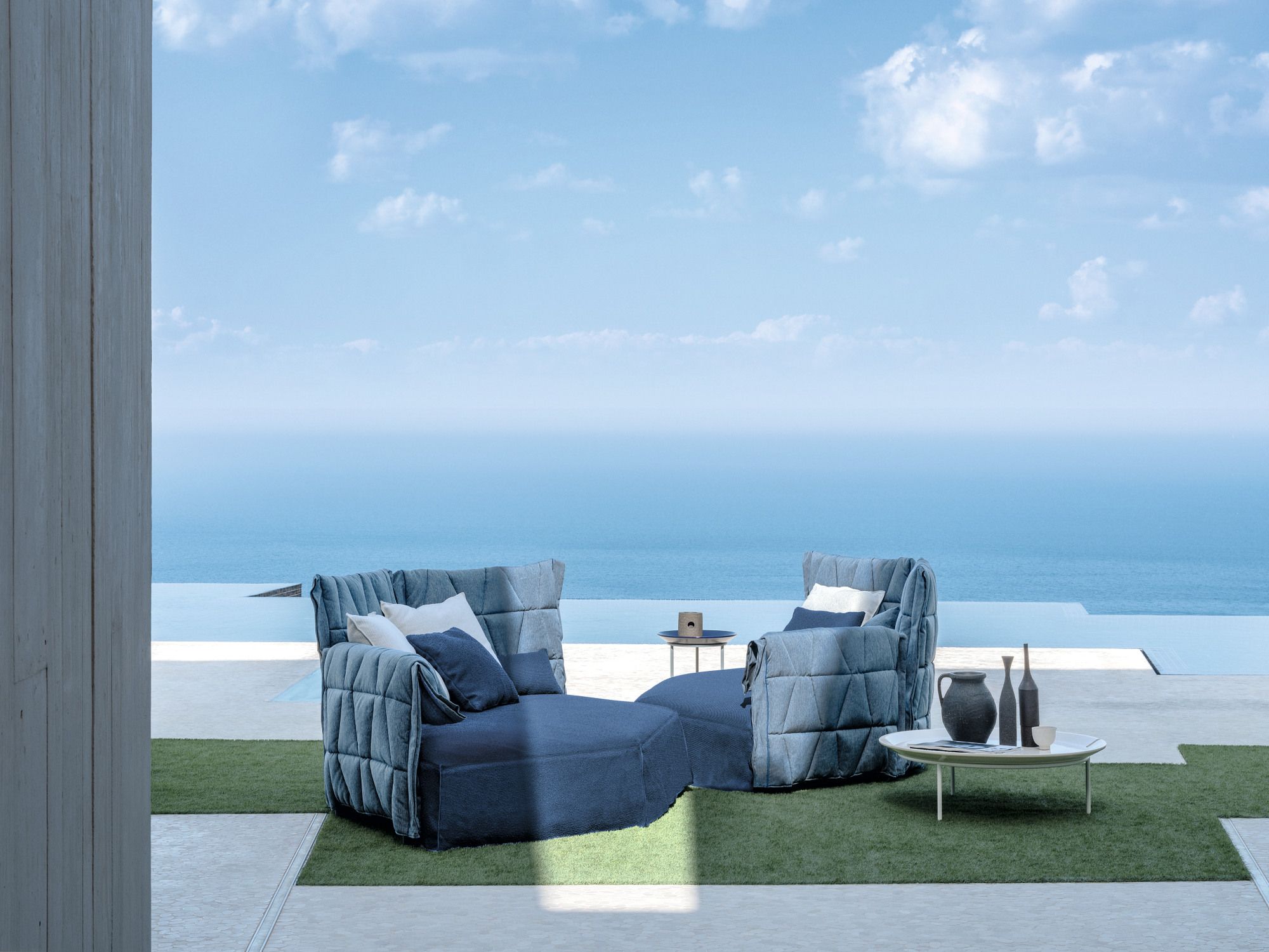 Тканевый модульный садовый диван Gervasoni Gervasoni Outdoor ARCH-00036248 - Вид №2