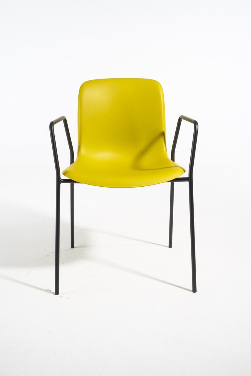 Grado Design Стул из полипропилена с подлокотниками и стальной основой Every Eve-ch-02 - Вид №1