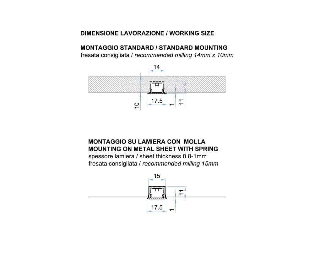 Утопленный светодиодный профиль Metalarredo KALOS ARCH-00076188 - Вид №2