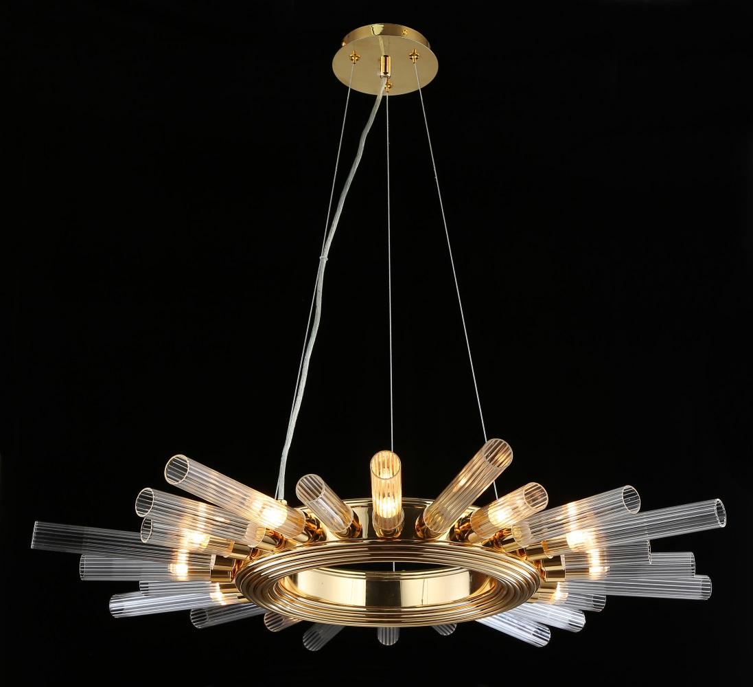 Подвесная люстра Crystal Lux Fair SP12 Gold D800 CRYSTAL LUX ДИЗАЙНЕРСКИЕ, FAIR 220562 Золотой  - Вид №2