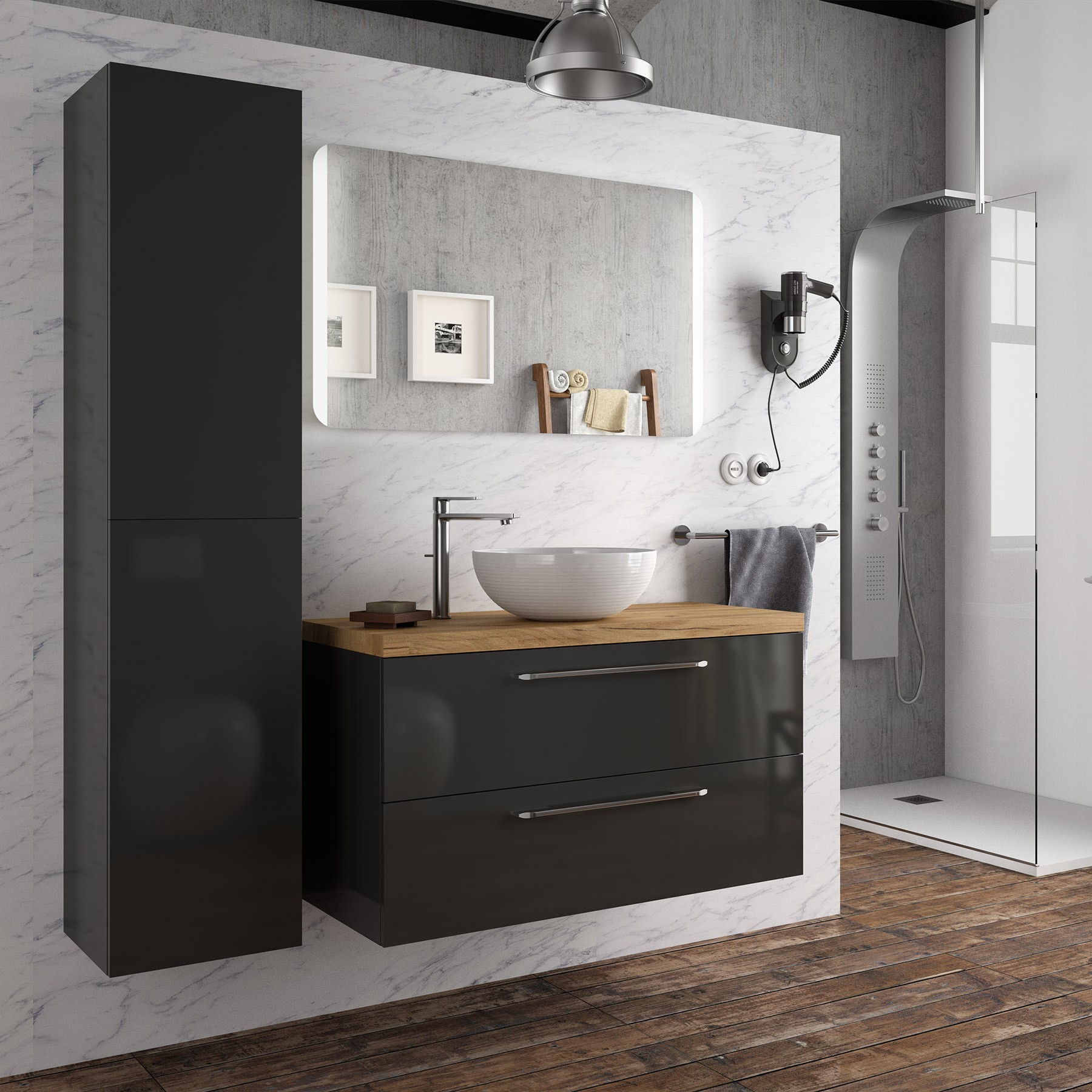 23018 SALGAR Столешница 1000 ДУБ АФРИКАНСКИЙ 40 мм  - Вид №1