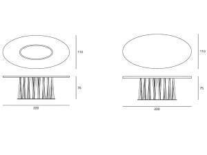 Овальный обеденный стол