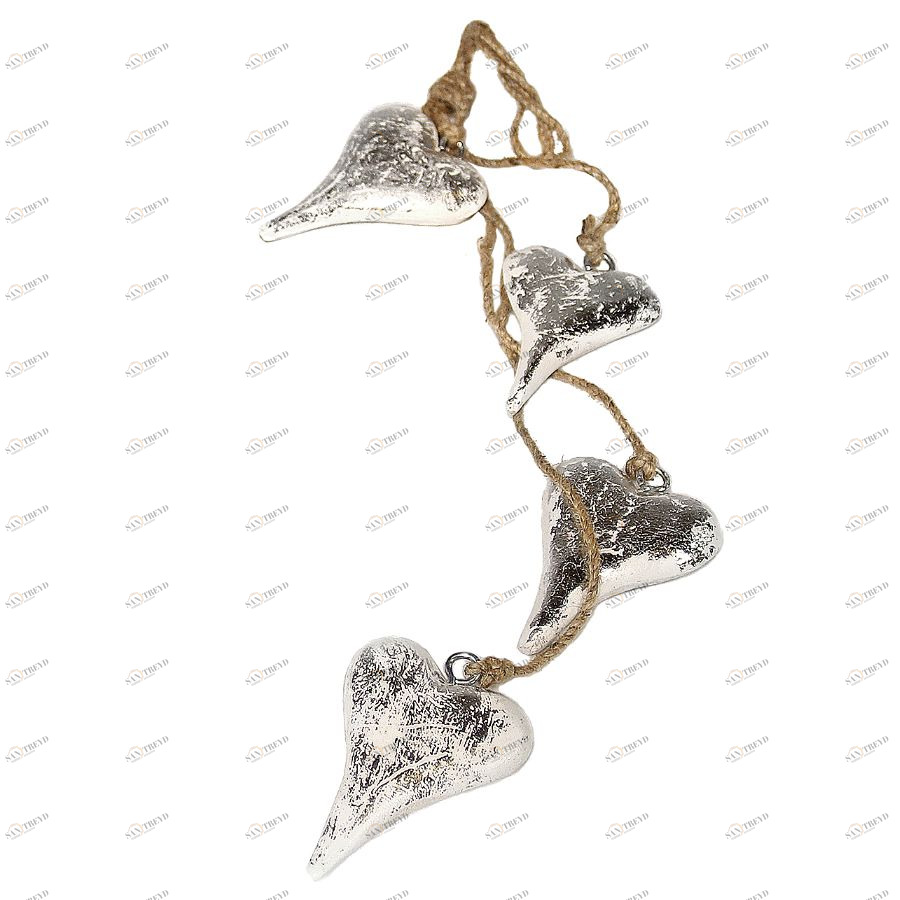 Гирлянда подвесная Snow Hearts, 4 шт Enjoyme ENNY0013