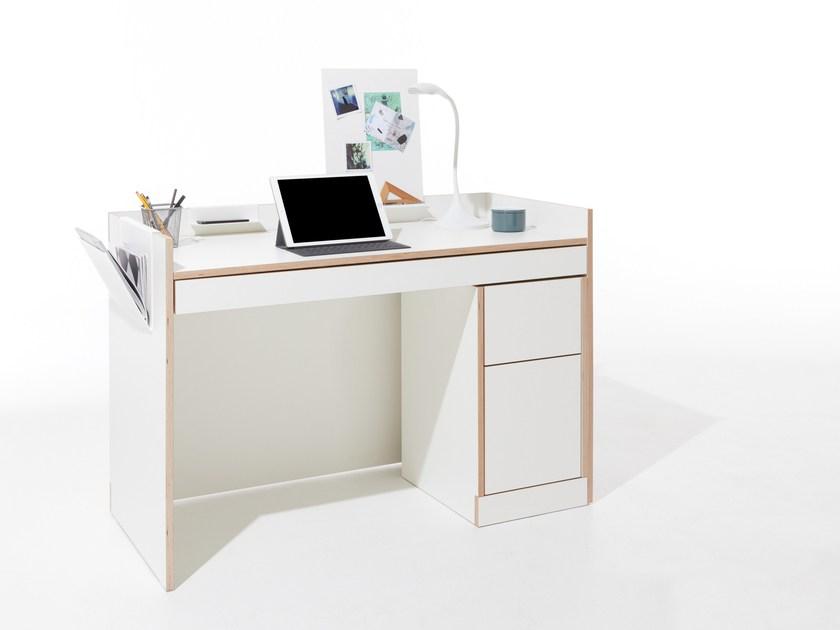 Müller Small Living Прямоугольный письменный стол из фанеры с ящиками Flai Fla100-w - Вид №5