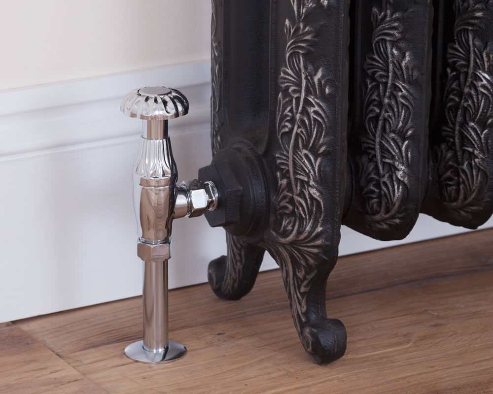 QSS044 Впускной ручной радиаторный клапан Crocus Wheel 15 мм (хром) Сarronheating  - Вид №2