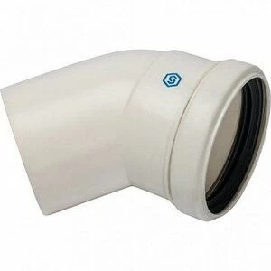 Угол дымохода STOUT DN80 45 градусов для конденсационных котлов