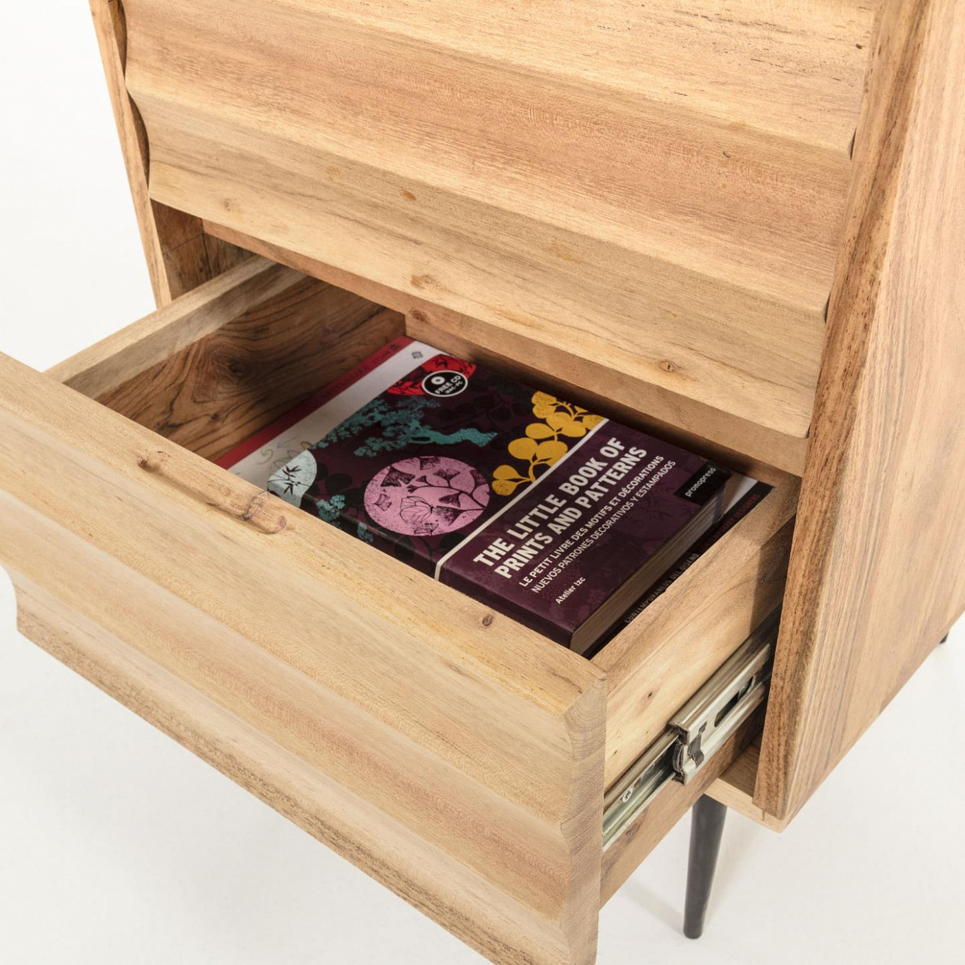 071797 Прикроватная тумбочка 40x55 акация La Forma Delsie  - Вид №3