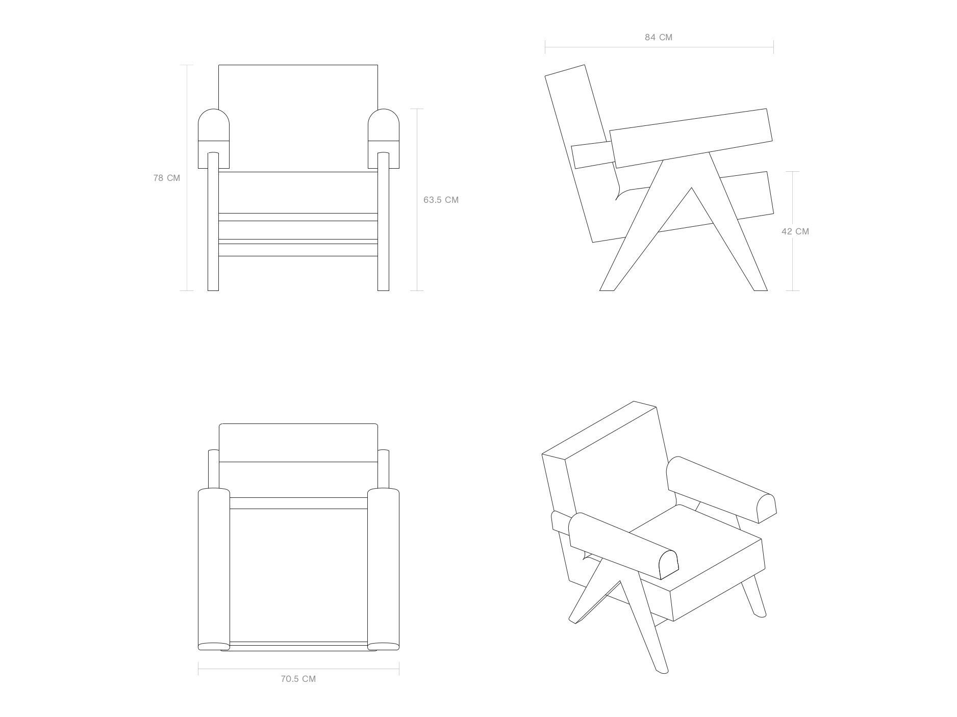 Тканевое кресло с подлокотниками Phantom Hands Zanav ARCH-00148640 - Вид №5