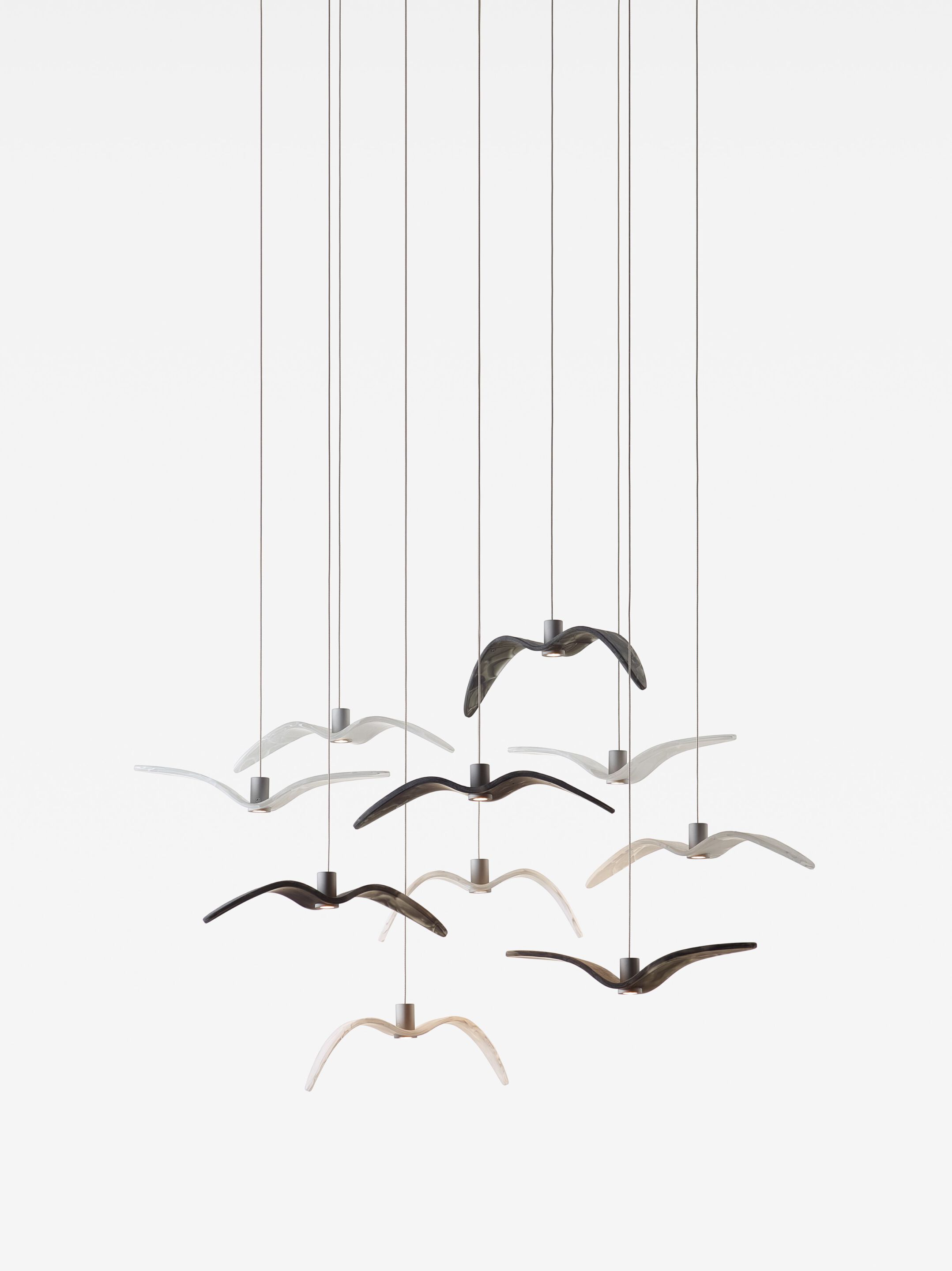 Стеклянный светодиодный подвесной светильник BROKIS Night Birds Mini ARCH-00008831