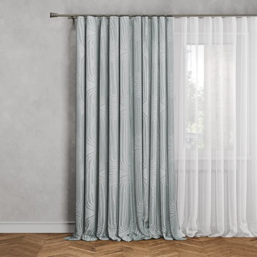 Штора на ленте Inspire Gudar 160x280 см цвет серый 89343157 STLM-2126393 