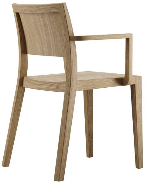 horgenglarus Штабелируемый стул из массива дерева с подлокотниками Lyra 6-550a - Вид №11