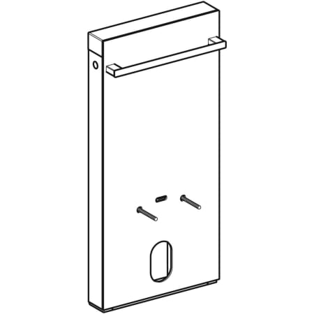 131.030.SJ.5 Сантехнический модуль Geberit Monolith для биде, 101 см, с держателем для полотенец Geberit  - Вид №1
