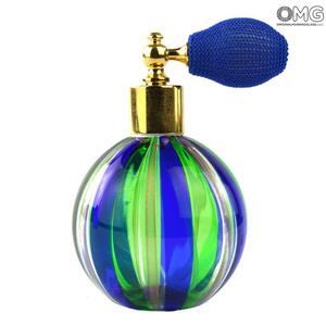 2392 ORIGINALMURANOGLASS Флакон для духов с сине-зелёным авантюрином из муранского стекла  см
