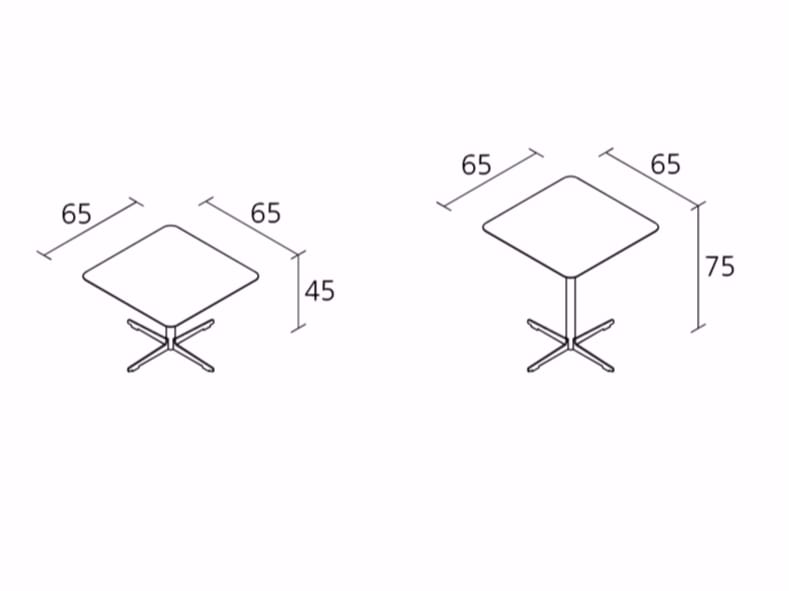Квадратный стол со спицами Alias Cross Table ARCH-00034462 - Вид №3