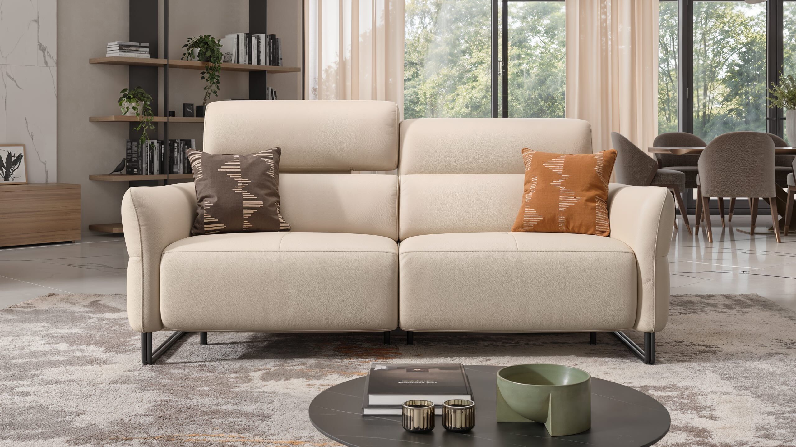 3-местный кожаный диван Sofanella Luna ARCH-00152262 - Вид №2