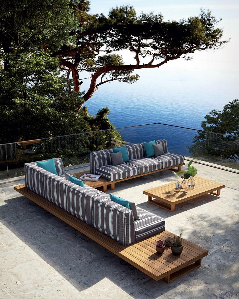 Atmosphera Садовая кушетка из тика и ткани 9.zero 9.0.chl.cs - Вид №4