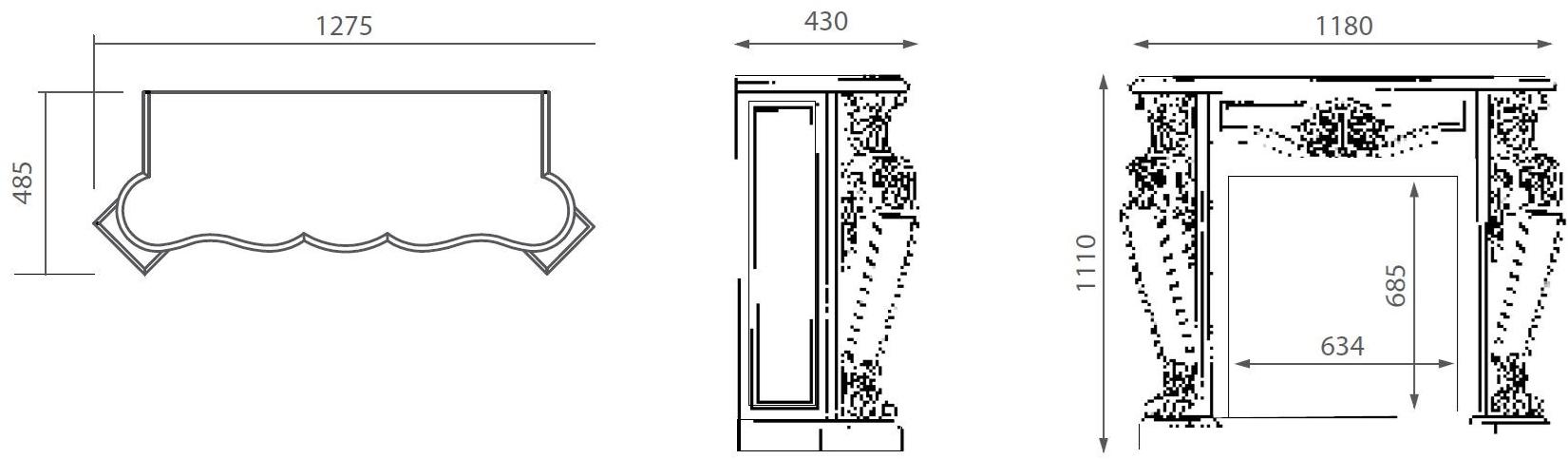 BRITISH FIRES Настенный камин на биоэтаноле в стиле людовика xiv без дымохода sun-id-1349916 - Вид №1