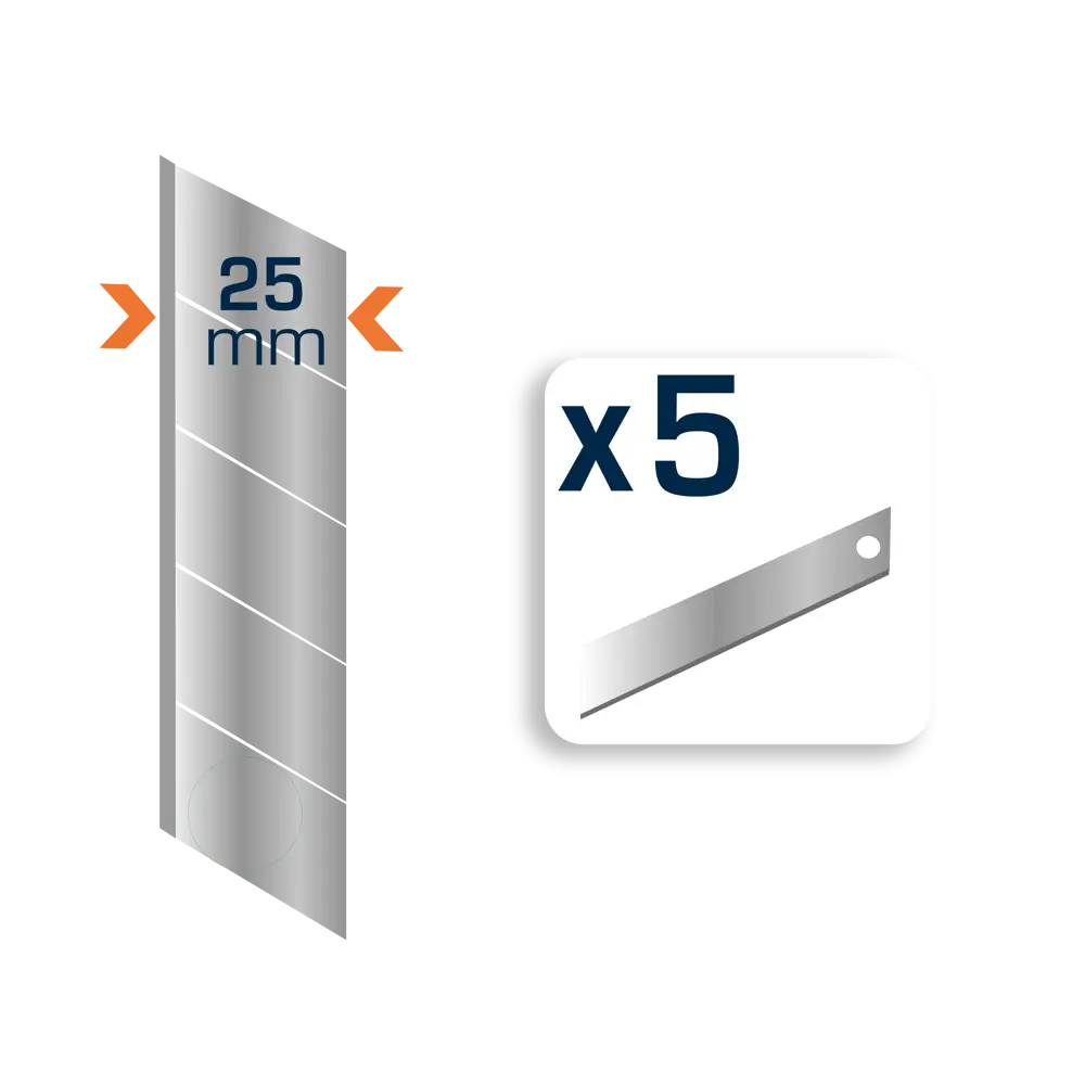 Лезвия универсальные Dexter для выдвижных ножей 25 мм, 5 шт 83684278 STLM-0043427 - Вид №2
