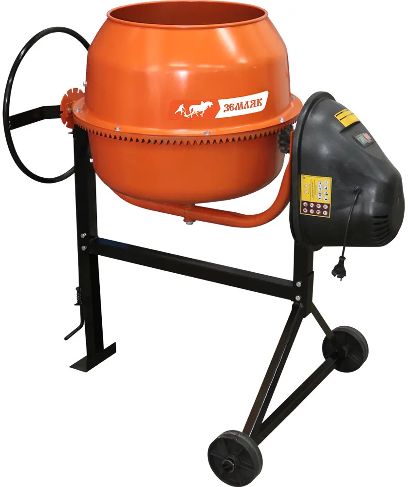 Бетоносмеситель ЗЕМЛЯК 63л 375Вт для строительных растворов 82441771