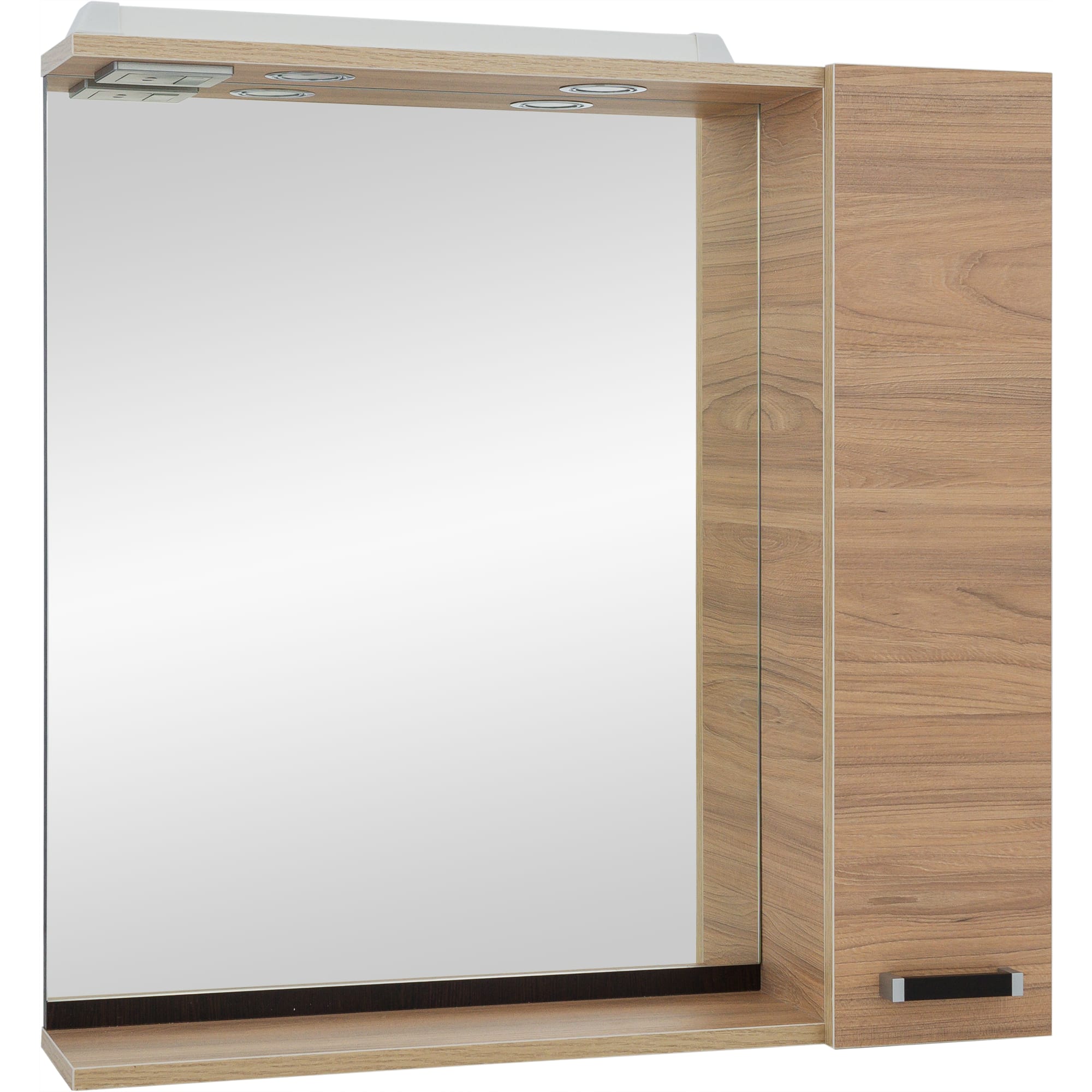 82034804 Шкаф зеркальный «» 75 см, цвет швейцарский вяз Торонто Santreyd  - Вид №1