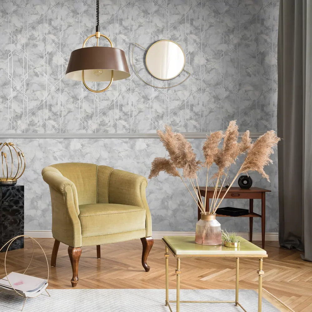 88910100 Обои флизелиновые Erismann Corsica темно-серый 1.06 м ЭР60650-05 STLM-0830619 - Вид №4