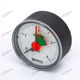 Манометр аксиальный F+R101 50 мм 1/4" 4 бар WATTS 10008089