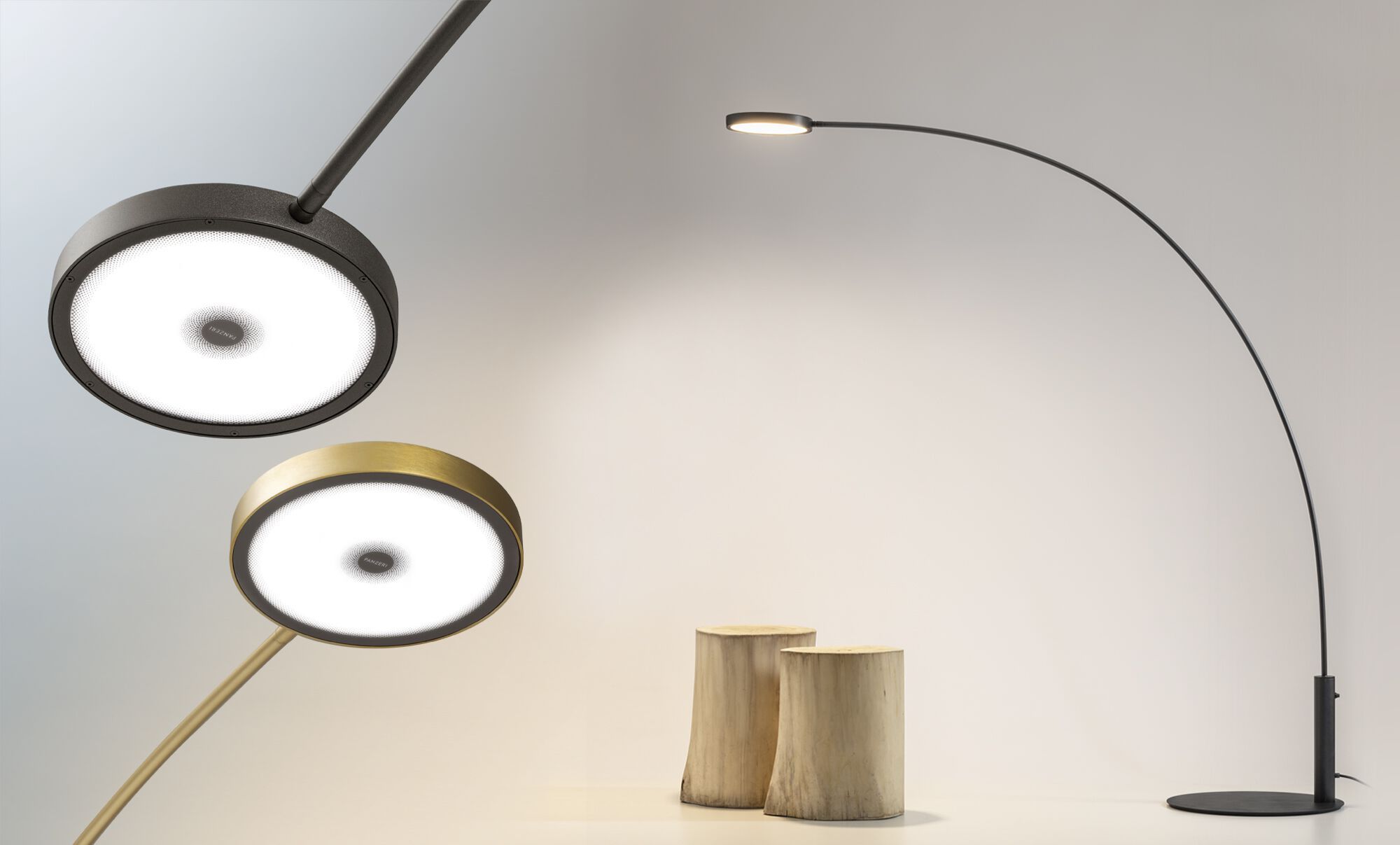 Алюминиевый светодиодный напольный торшер Panzeri Dip ARCH-00135501 - Вид №5