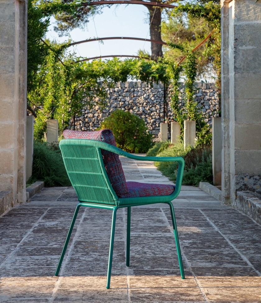 Talenti Стул из ткани с подлокотниками и встроенной подушкой Cruise alu Crualupp - Вид №6