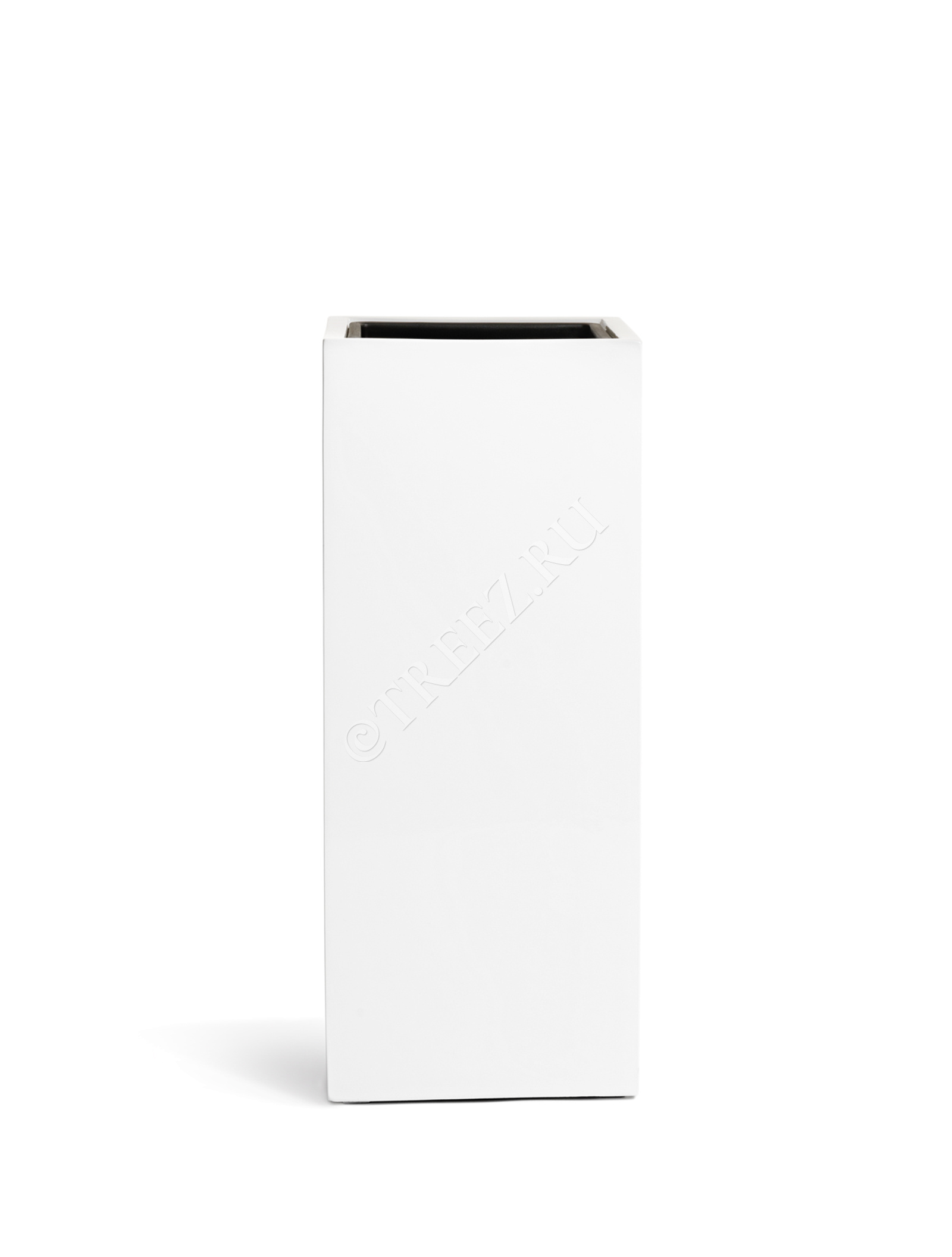 41.3320-05-034-WH-97 Кашпо  Effectory - серия Gloss - Высокий куб - Белый глянцевый лак Цветочная коллекция  - Вид №8