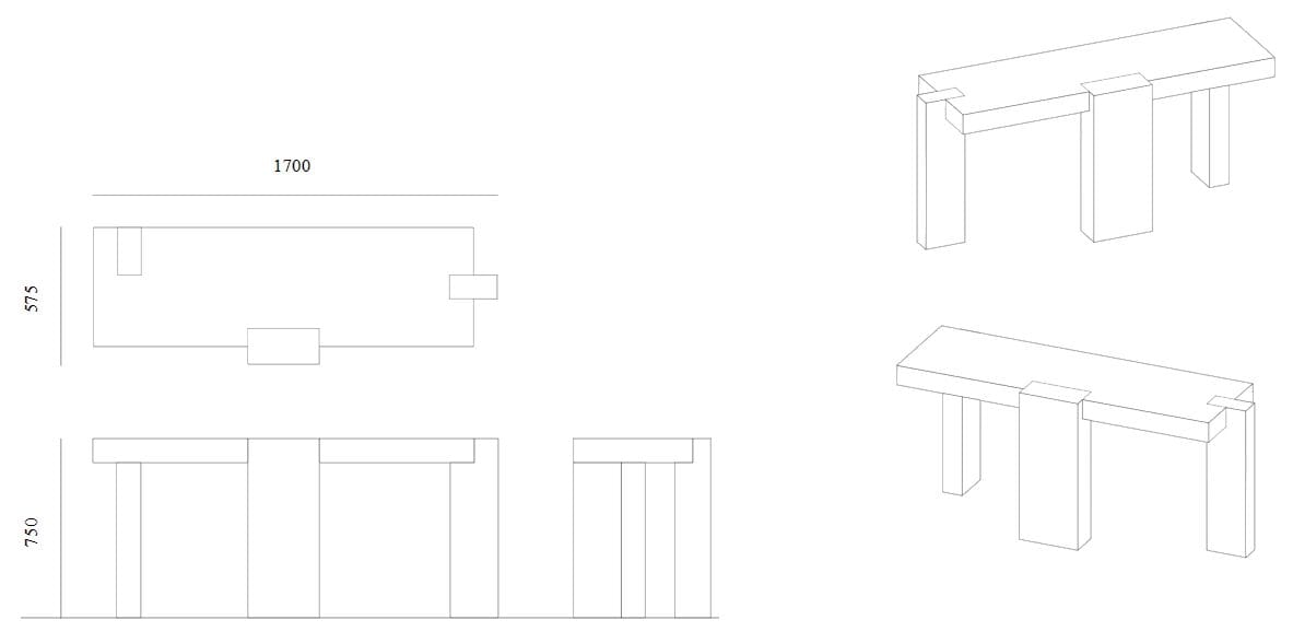 Прямоугольная консоль Cimento® Ducale ARCH-00056309 - Вид №5